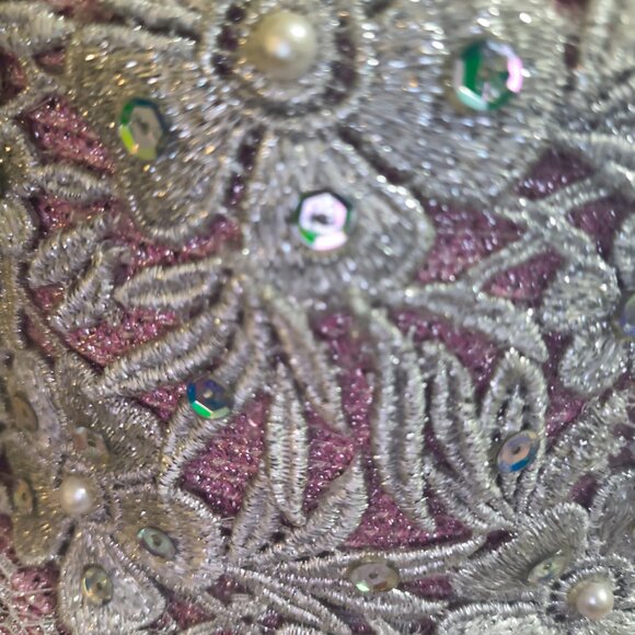 Women’s Pink + Silver First-Lady Church Hat | Show-Stopping Statement | One Size - Picture 2 of 8